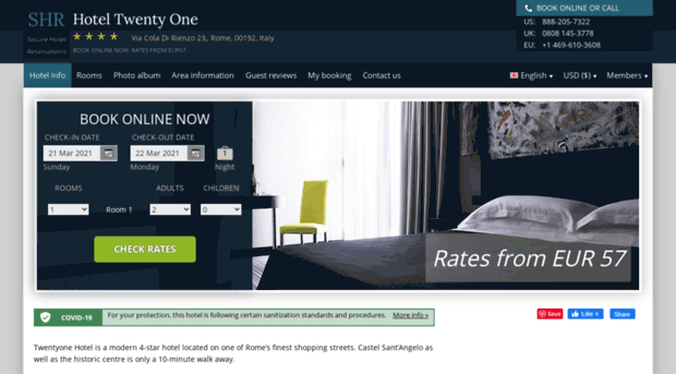 twentyonehotelrome.com