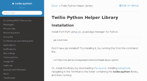 twilio-python.readthedocs.org