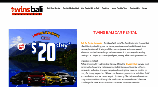 twinscarrentalbali.com