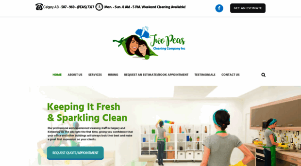 twopeascleaning.com