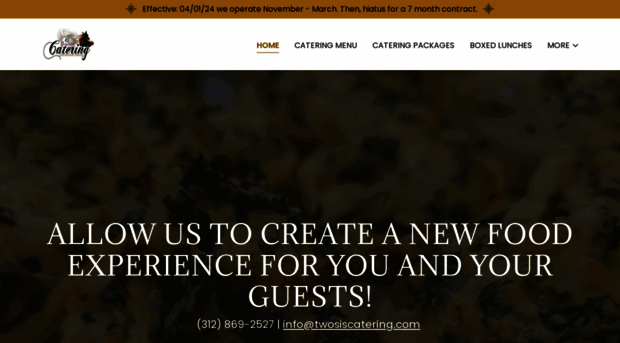 twosiscatering.com