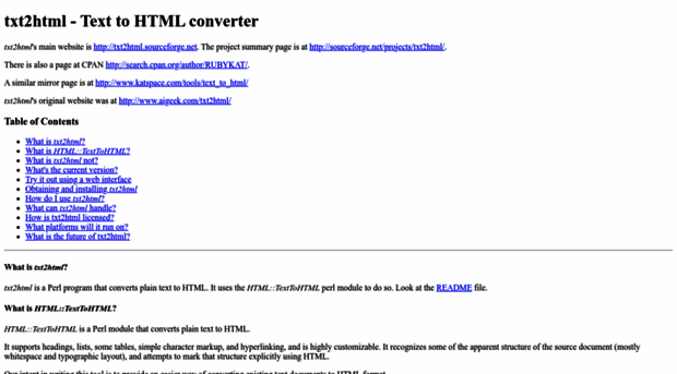 txt2html.sourceforge.net