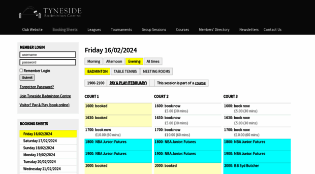 tynesidebadmintoncentre.mycourts.co.uk