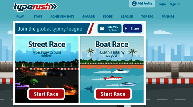 Type Rush Race Worldwide League of Typing Racers
