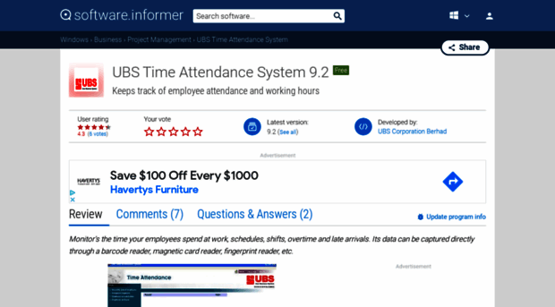 ubs-time-attendance-system.software.informer.com
