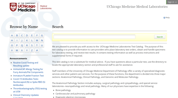 uchicagomedlabs.testcatalog.org