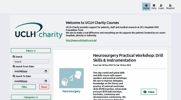 uclhcharitycourses.com