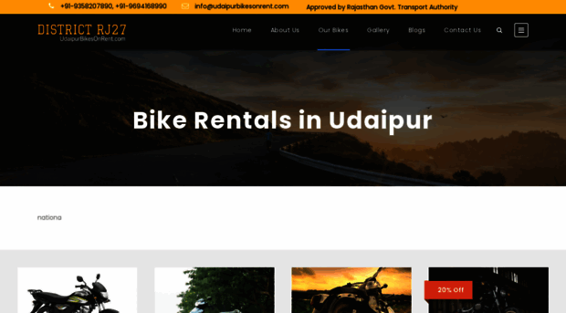 udaipurbikesonrent.com