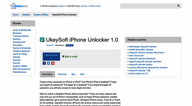 ukeysoft-iphone-unlocker.updatestar.com