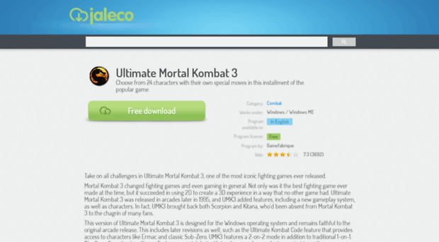 ultimate-mortal-kombat-3.jaleco.com