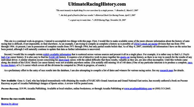 ultimateracinghistory.com