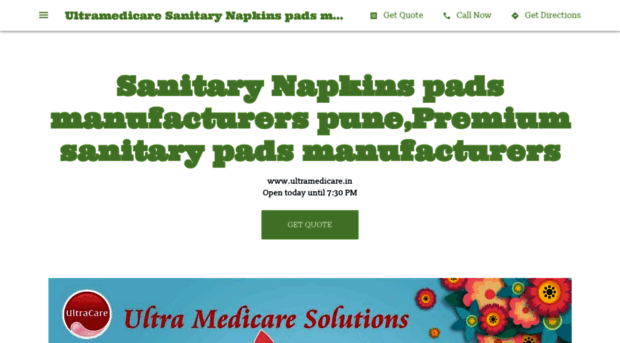 ultramedicare-sanitary-napkins-pads-manufacturers.business.site