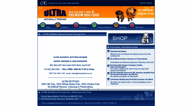 ultrapetfood.co.nz