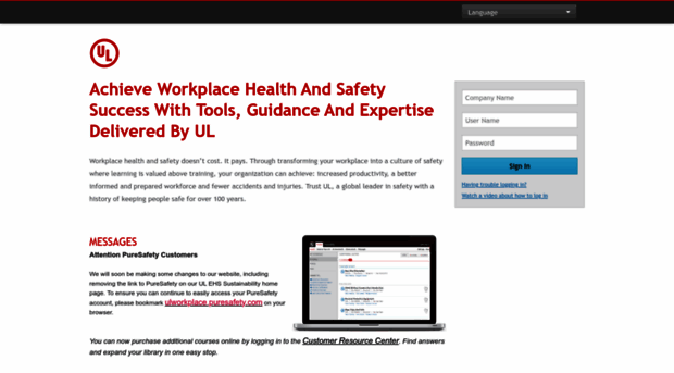 ulworkplace.puresafety.com