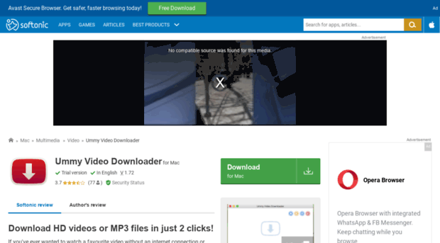 ummy-video-downloader.en.softonic.com