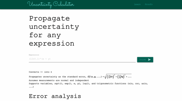 uncertaintycalculator.com