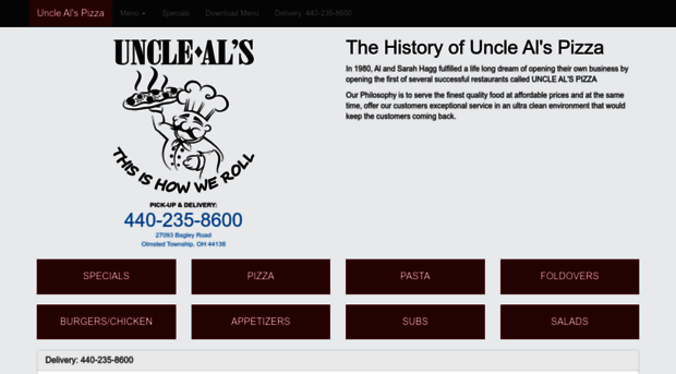 unclealspizza.com