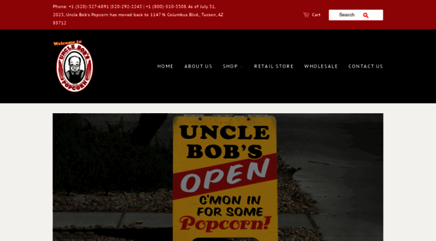 unclebobspopcorn.com