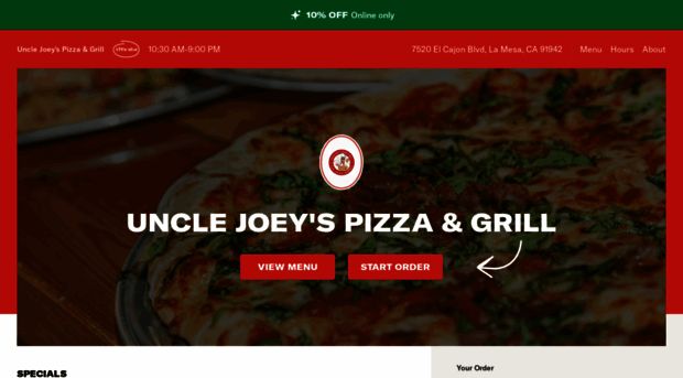 unclejoeyspizzagrill.com