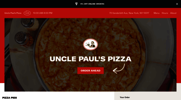 unclepaulspizzamenu.com