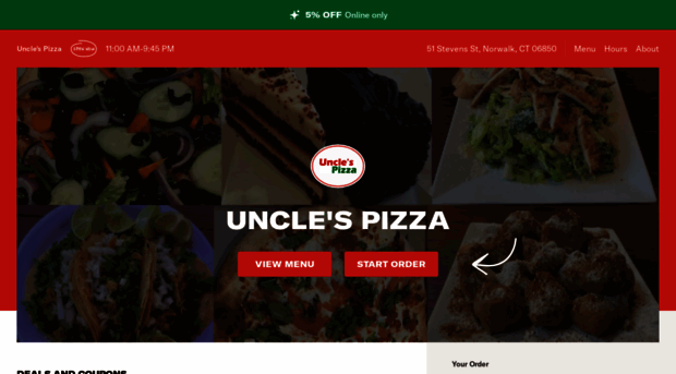 unclespizzamenu.com