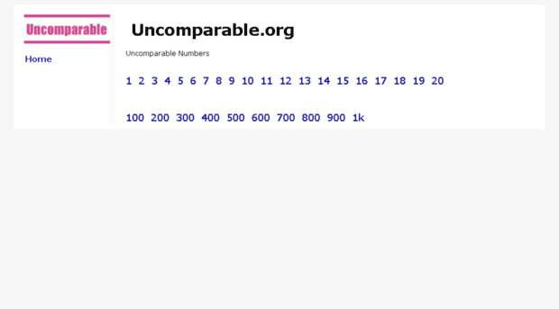 uncomparable.org