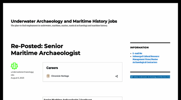 underwaterarchaeologyjobs.com