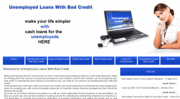 unemployedloanswithbadcredit.co.uk