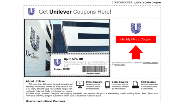 unilever.couponrocker.com