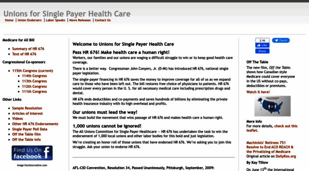 unionsforsinglepayer.org