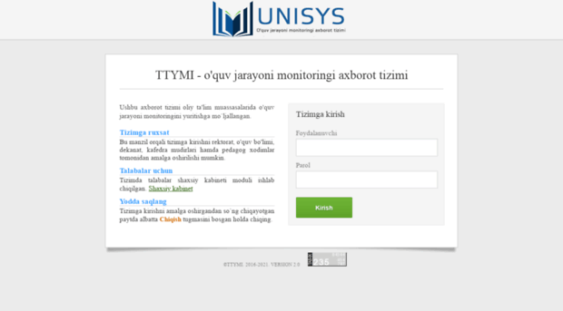 unisys.tashiit.uz