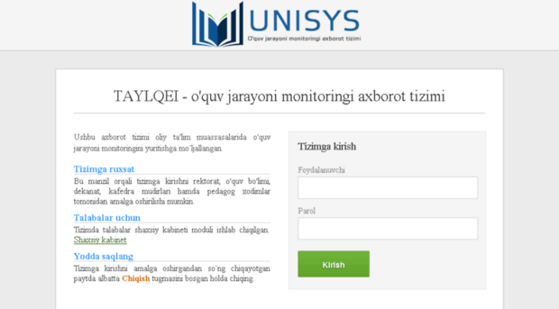 unisys.tayi.uz