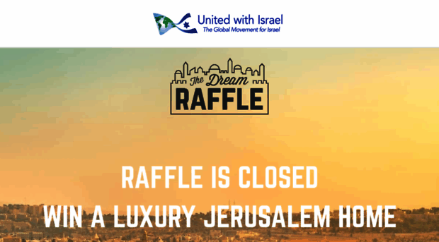 unitedwithisrael.thedreamraffle.com