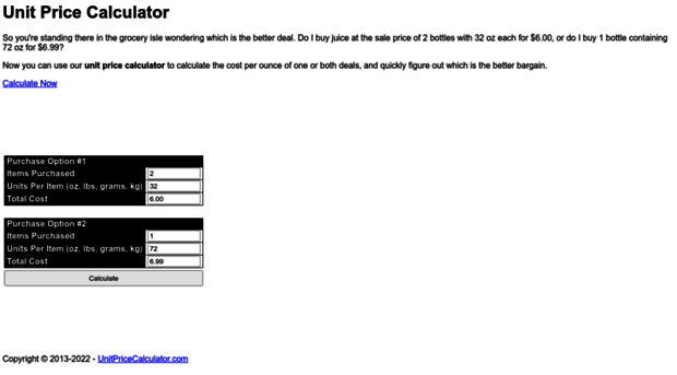 unitpricecalculator.com
