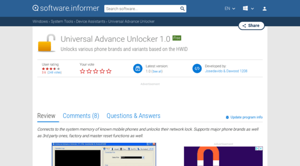 universal-advance-unlocker.software.informer.com