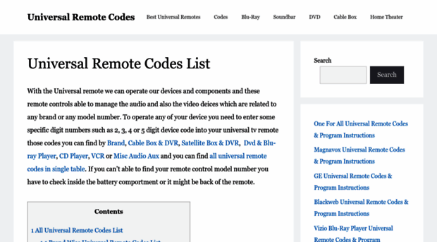 universalremote.codes