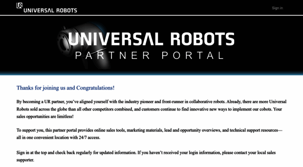 universalrobots.microsoftcrmportals.com