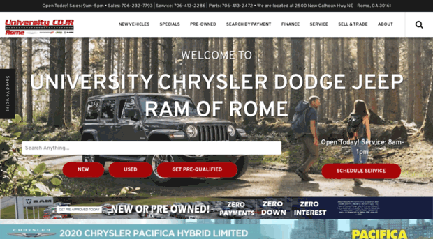 universitychryslerdodgeramjeepofrome.com