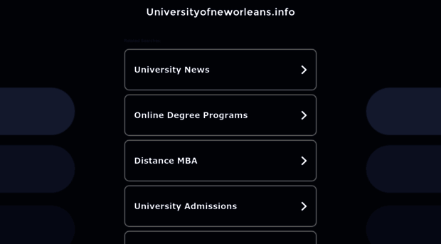universityofneworleans.info