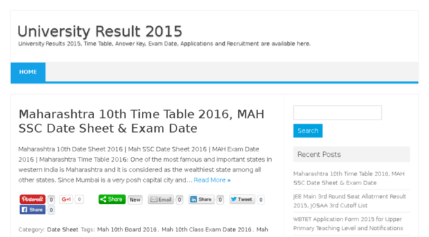 universityresult2015.in