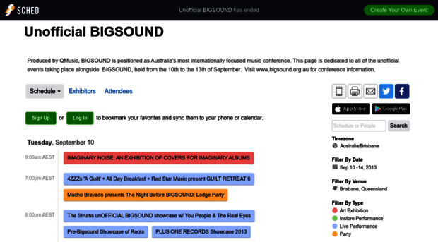 unofficialbigsound2013.sched.org