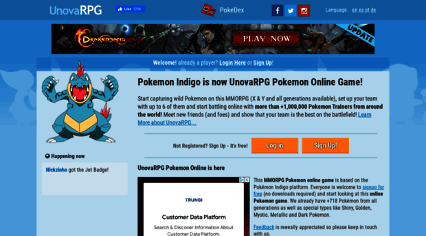 PokéDex UnovaRPG (Pokémon Indigo) Online Game