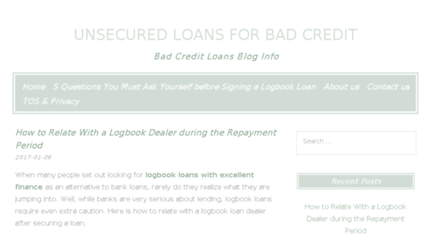 unsecuredloansforbadcreditnofeesnoguarantor.co.uk