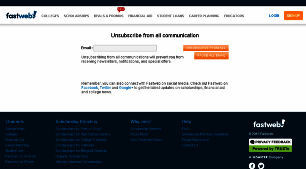 unsubscribe.fastweb.com