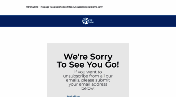 unsubscribe.peakbiome.com