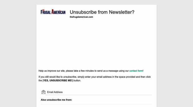 unsubscribe.thefrugalamerican.com