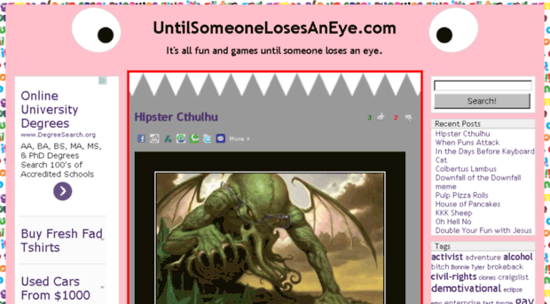 untilsomeonelosesaneye.com