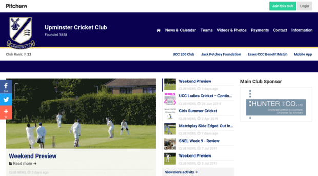 upminstercricketclub.com