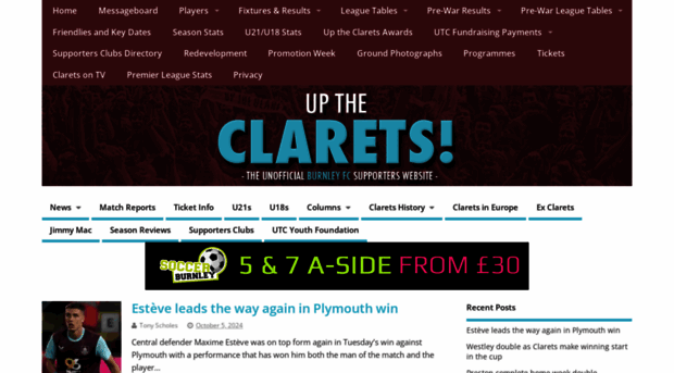 uptheclarets.com