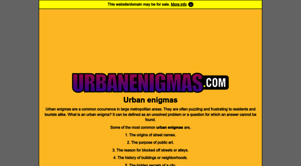 urbanenigmas.com